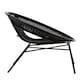 image 3 of Interiors by Premier Comfortable Black Natural Rattan And Iron Black Arm Chair, Stylish Outdoor Chair, Versatile Dining Chair