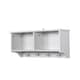 image 8 of Coat Hook Wall Mounted Unit 2 Open Shelves 4 Robe Hooks Bathroom Hallway | White