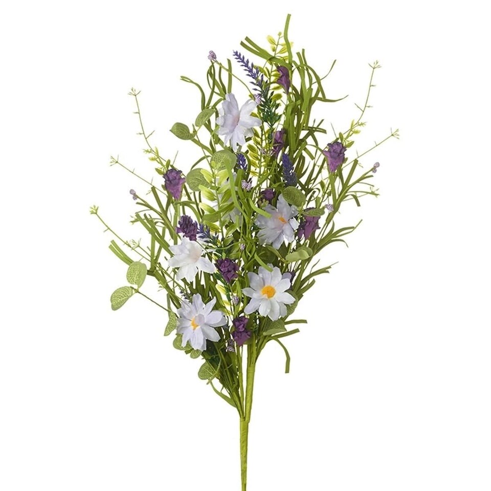 Heaven Sends White and Purple Floral Artificial Stem Decoration