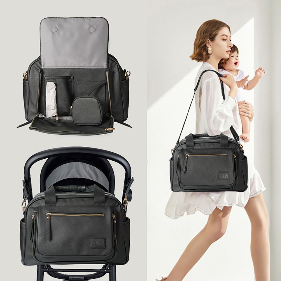 image 1 of Allis Baby Plus Changing Bag with Changing Mat - Black