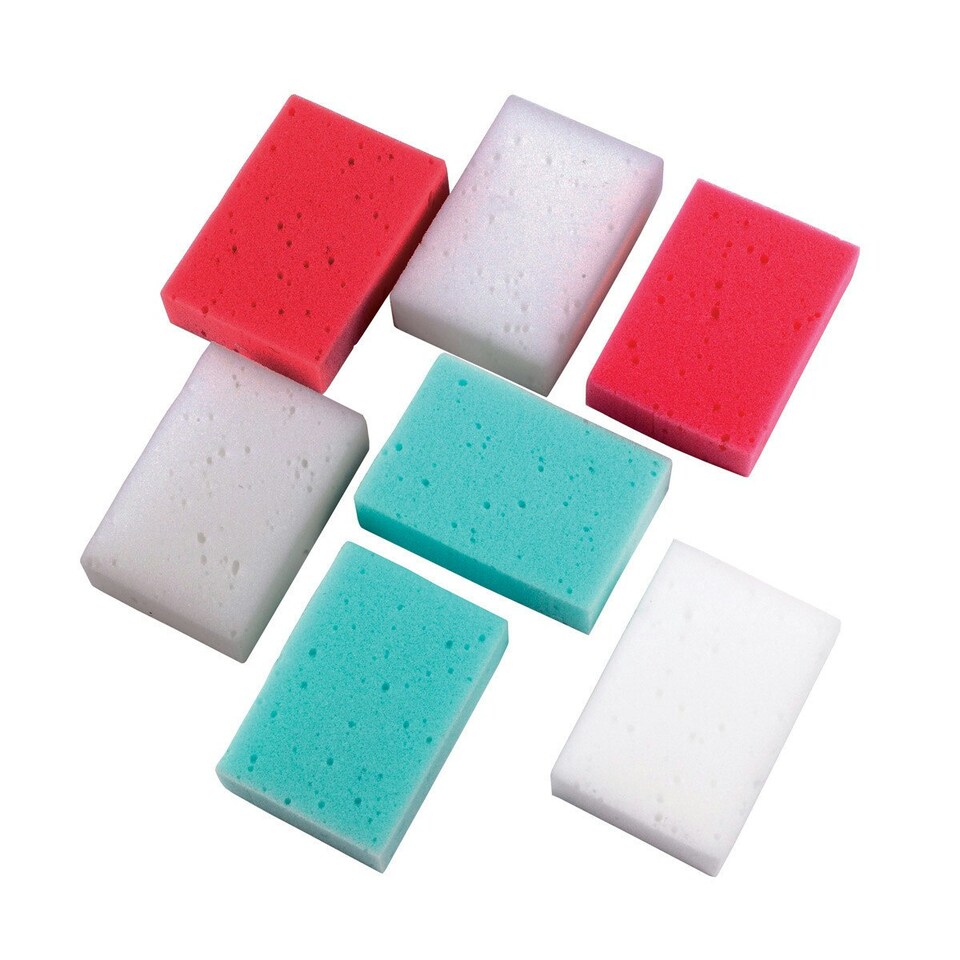 Supreme Products Horse Grooming Sponge - Blue/Red/White - S