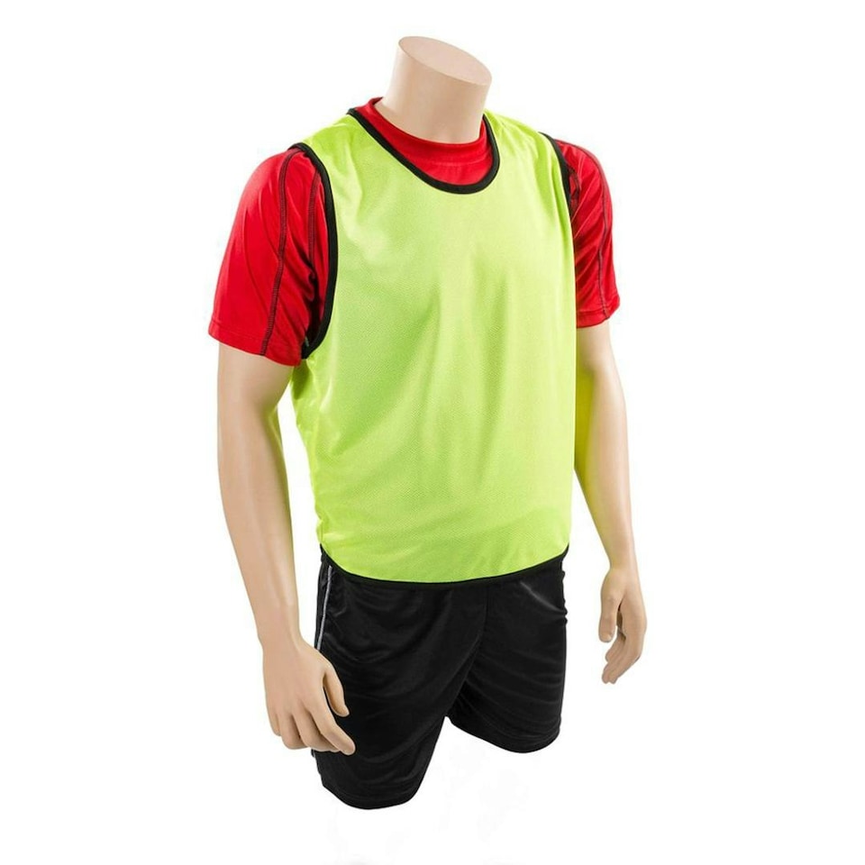 Precision Unisex Adult Plain Mesh Training Bib - Fluorescent Yellow - 15 Years