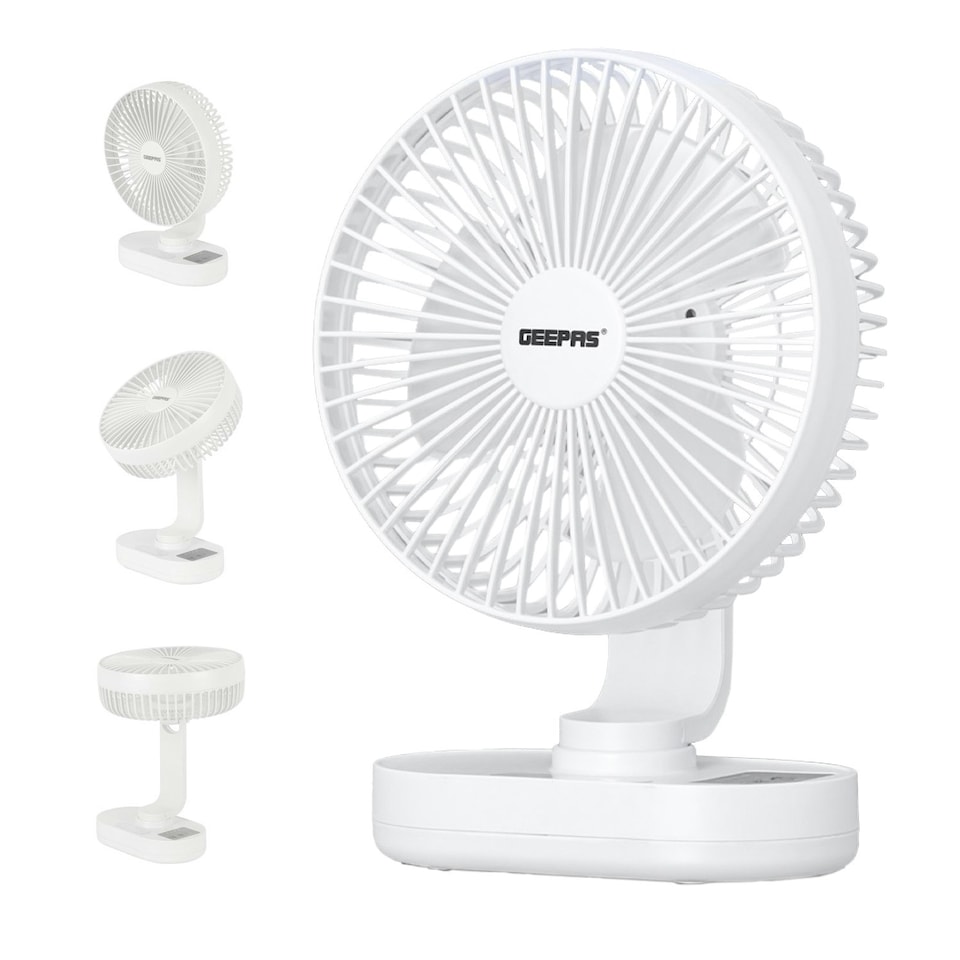 image 1 of GEEPAS 8-inch Portable Rechargeable Desk Fan