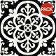 image 1 of Fine Decor Floorpops Floor Tiles (Pack of 10) - Black/White - 30cm x 30cm x 0.1cm Black | 30cm x 30cm x 0.1cm
