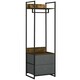 image 6 of HOMCOM Clothes Rail, Metal Coat Stand, Garment Rack with 2 Fabric Storage Drawer