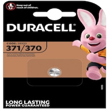 Duracell 371/370 Silver Oxide Battery, Pack of 1 | Chrome | 1