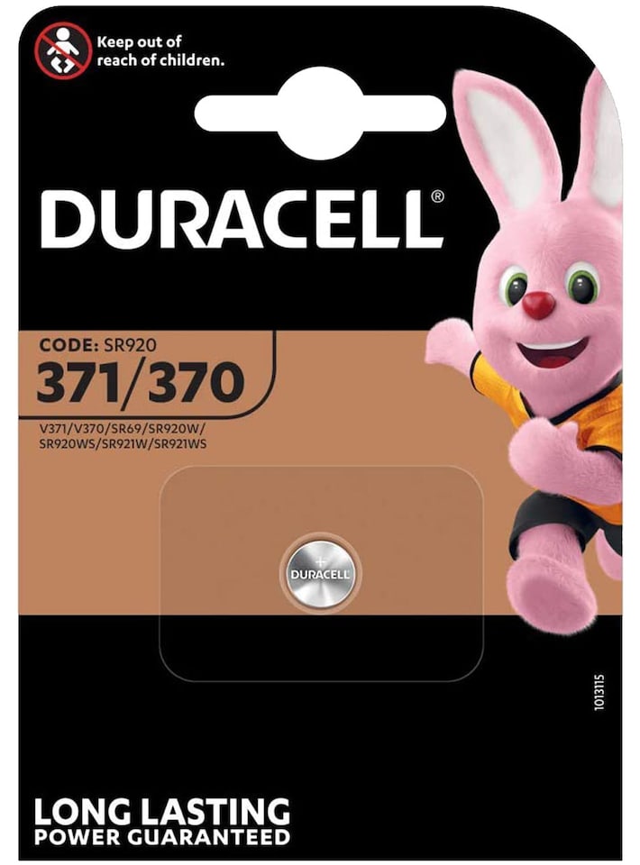 image 1 of Duracell 371/370 Silver Oxide Battery, Pack of 1 | Chrome | 1