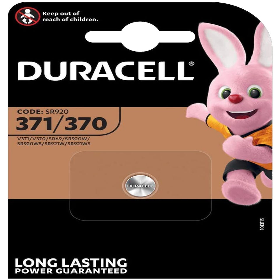 image 1 of Duracell 371/370 Silver Oxide Battery, Pack of 1 | Chrome | 1