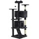 image 1 of Yaheetech 177 cm Cat Tree Tower with Condos and Scratching Posts Black