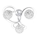 image 1 of BHS Orianna 3 Light Flush Ceiling Light, Silver