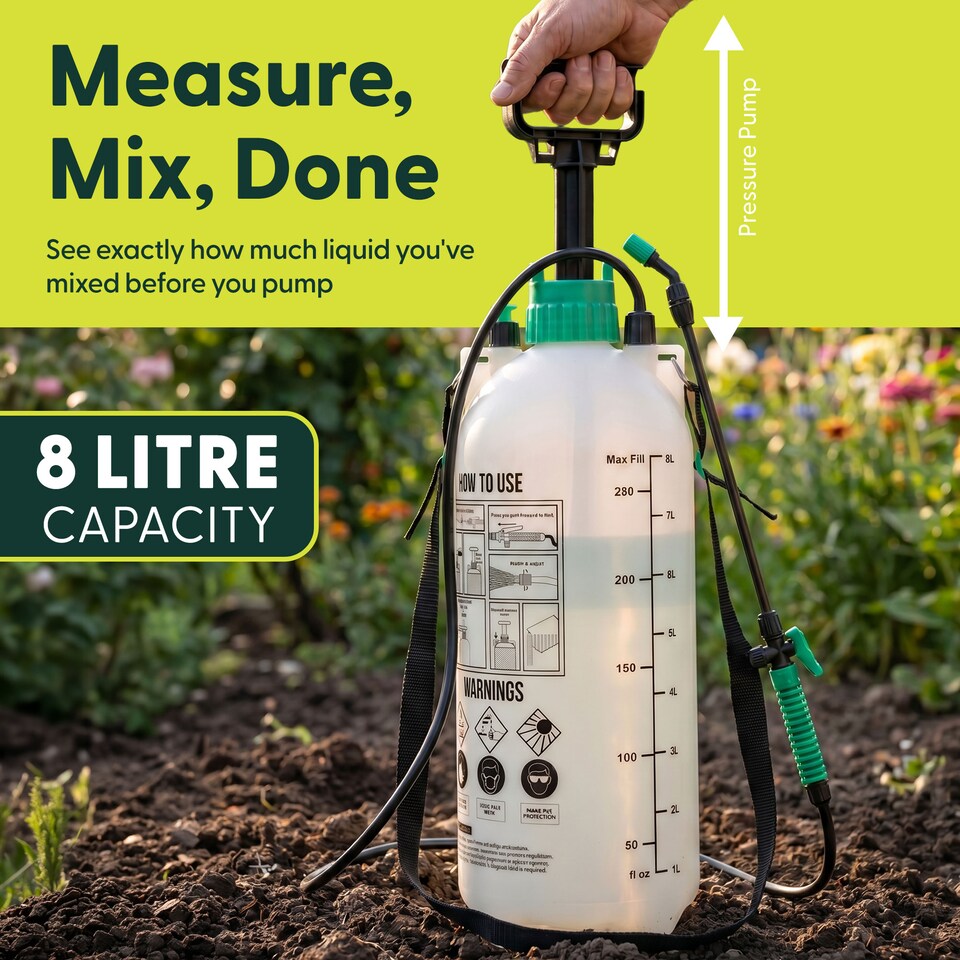 image 1 of Keplin Pump Action Garden Pressure Sprayer with Long Lance Spray and Mist Nozzle