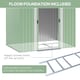 image 3 of Outsunny 7 x 4ft Outdoor Garden Storage Shed for Backyard - Light Green