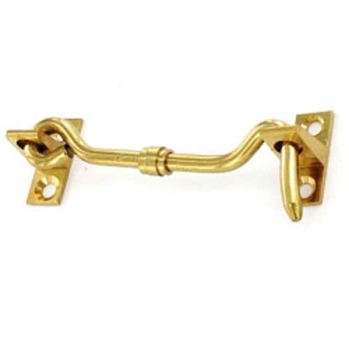 Securit Brass Cabin Hook - Brass - 75mm