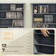 image 4 of HOMCOM CD Storage Unit DVD Tower Blu-ray Storage Shelf for Office, Grey