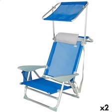 Beach Chair Aktive Blue 47 x 67 x 43 cm (2 Units) N/A