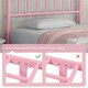 image 6 of Yaheetech 3ft Single Metal Bed Frame with Slatted Headboard Pink