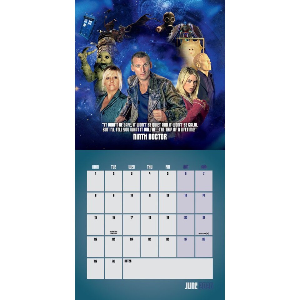 image 1 of DOCTOR WHO CLASSIC EDITION 2026 SQUARE CALENDAR