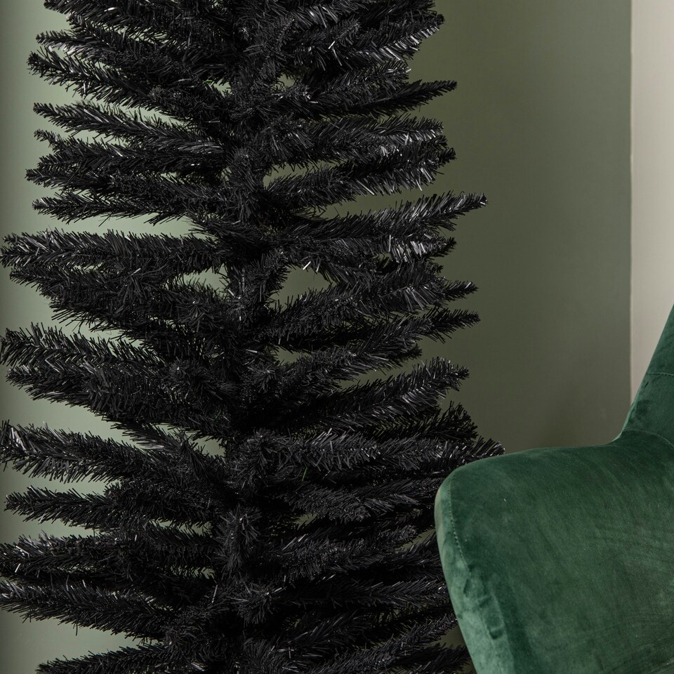 image 1 of 7ft (2.1m) Black Pencil Pine Artificial Christmas Tree with 401 Tips