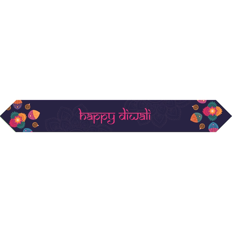 Diwali Table Runner - Purple & Pink
