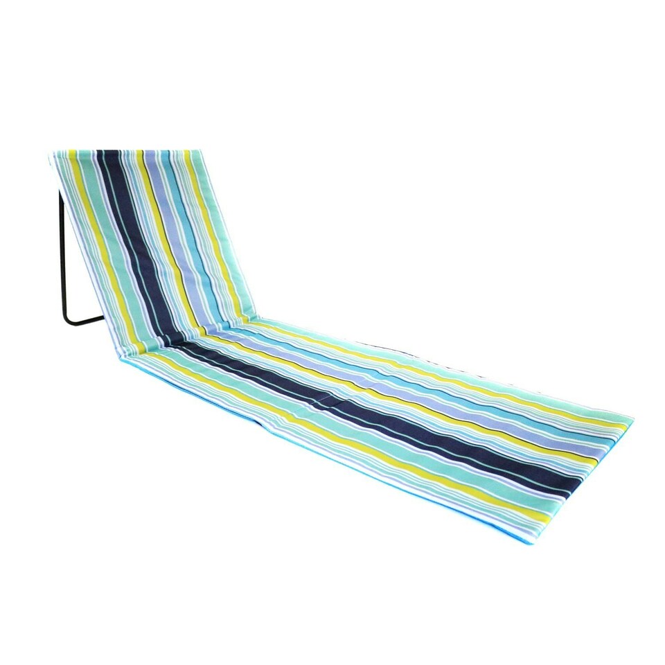 image 1 of Oypla Portable Beach Mat Folding Chair Sun Lounger Outdoor Camping Multi