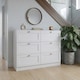 image 9 of Vida Designs Altino White 6 Drawer Chest Storage Cabinet - H: 76.5cm x W: 100cm x D: 36cm