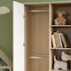 image 5 of Junior Vida Neptune 1 Door Wardrobe 5 Shelves & Clothes Rail, White & Oak