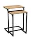 image 6 of 2 pc C-Shaped Nesting Side Tables | White | Unit Colour: White