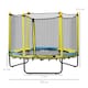 image 7 of HOMCOM 4.6FT Kids Trampoline w/ Enclosure, for Kids 3-10 Years - Yellow