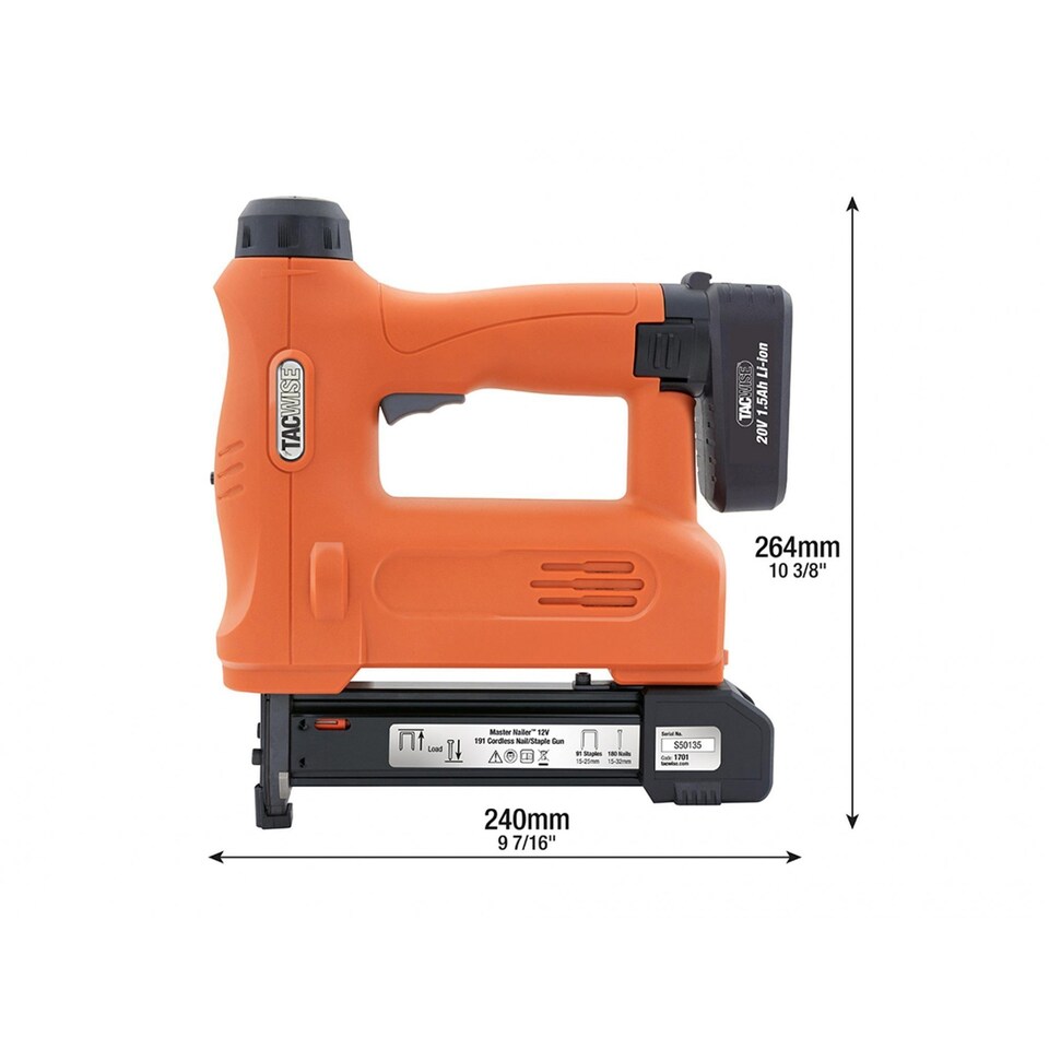 image 1 of Tacwise Master Nailer 191 20v | Multi | Multi Colour | One Size | 1