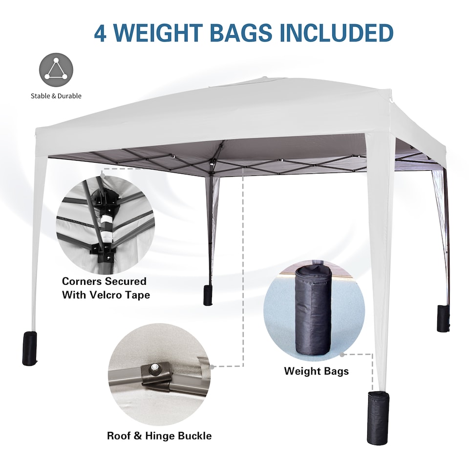 image 1 of MCC Direct Gazebo 3x3 Pop up Garden Outdoor Tent Patio Canopy Marquee with Sides
