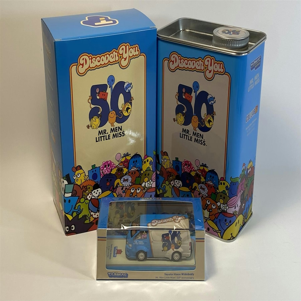 image 1 of Mr Men Little Miss 50th Anniversary Toyota Hiace Widebody 1:64 Tarmac Works