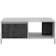 image 5 of Dallas White Coffee Table With Drawer & Open Storage - White and Carbon Grey Oak Effect Top with Metal Hardware | White | White & Carbon Grey Oak | One Size | 1