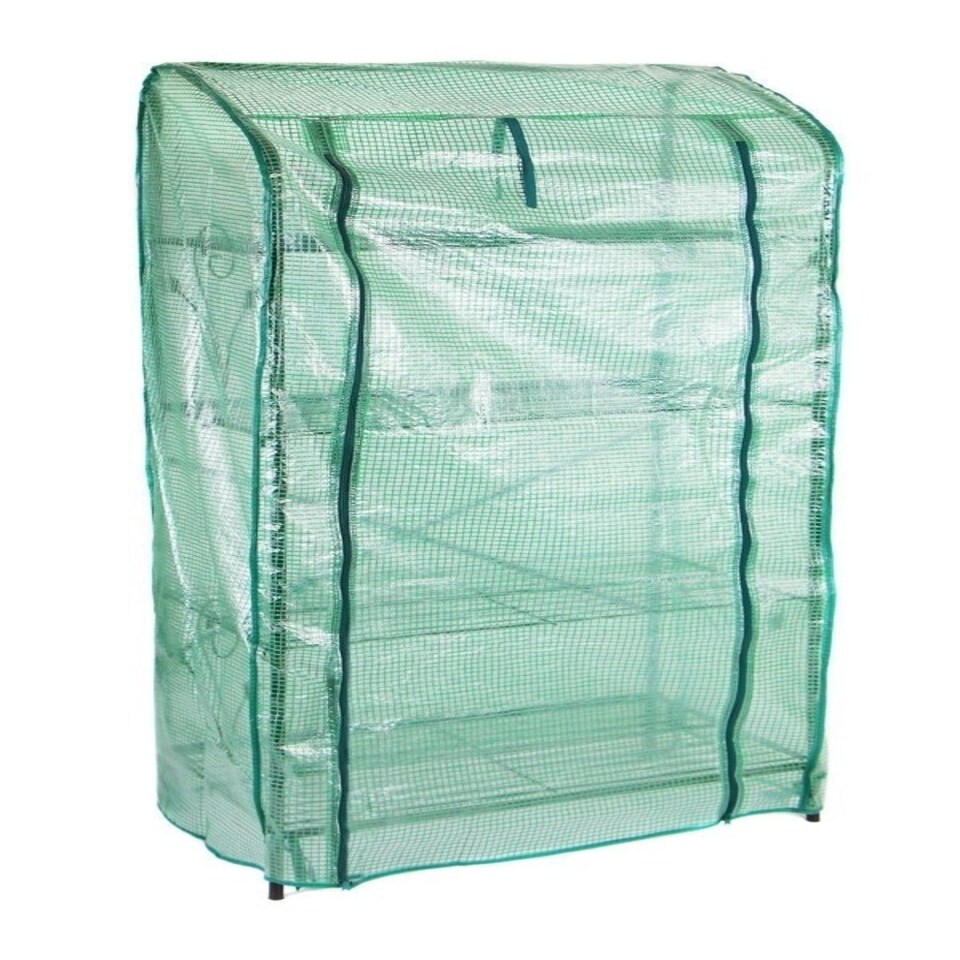 image 1 of Primrose 4 Tier Mini Greenhouse Plant Stand with Removable Cover