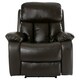 image 2 of Chester Electric Bonded Leather Automatic Recliner Heat & Massage Chair (Brown)