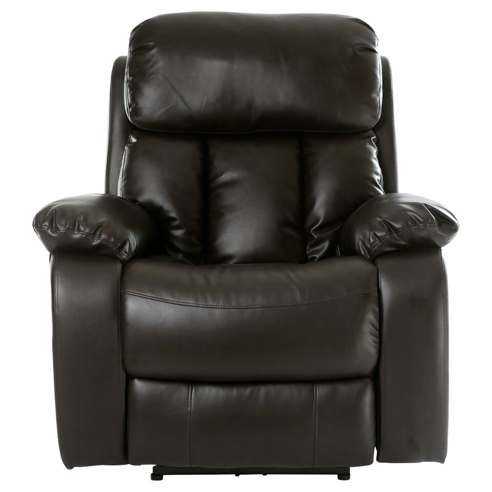 image 1 of Chester Electric Bonded Leather Automatic Recliner Heat & Massage Chair (Brown)