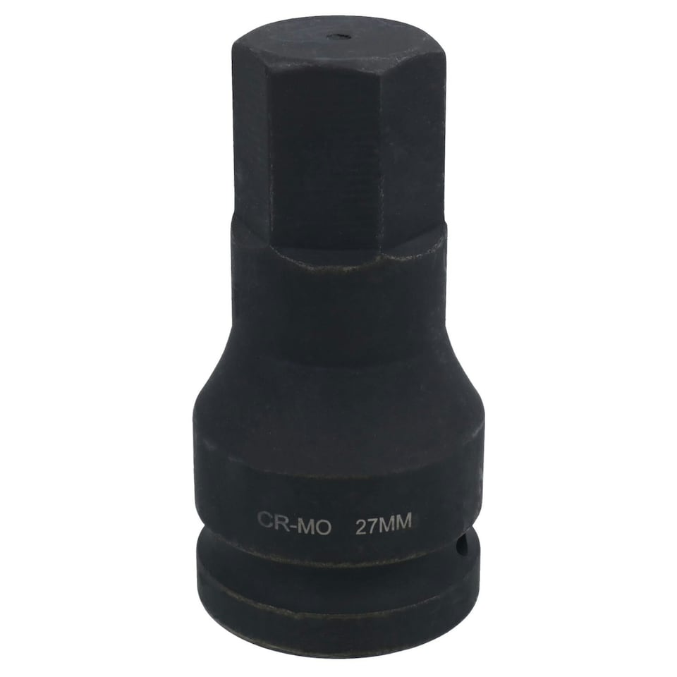 image 1 of 27mm 3/4" Drive Extra Deep Impact Hex Allen Key Socket Impacted 88mm Long