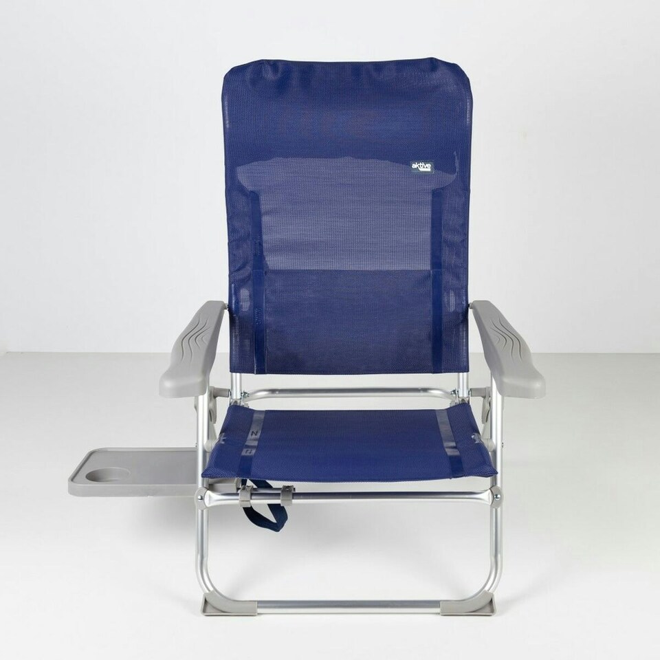 image 1 of Beach Chair Aktive Slim Foldable Navy Blue 47 x 89 x 57 cm (2 Units) N/A