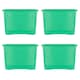 image 1 of Wham Crystal 4 x 80L Stackable Plastic Storage Boxes with Lids