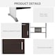 image 4 of HOMCOM Computer Desk Drawer PC Writing Wooden Workstation Keyboard Walnut
