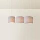 image 4 of ValueLights 3 Pack Modern Grey Drum Pendant Ceiling Light Shades With Diffusers