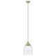 image 1 of Interiors by Premier White Glass and Iron Pendant Light