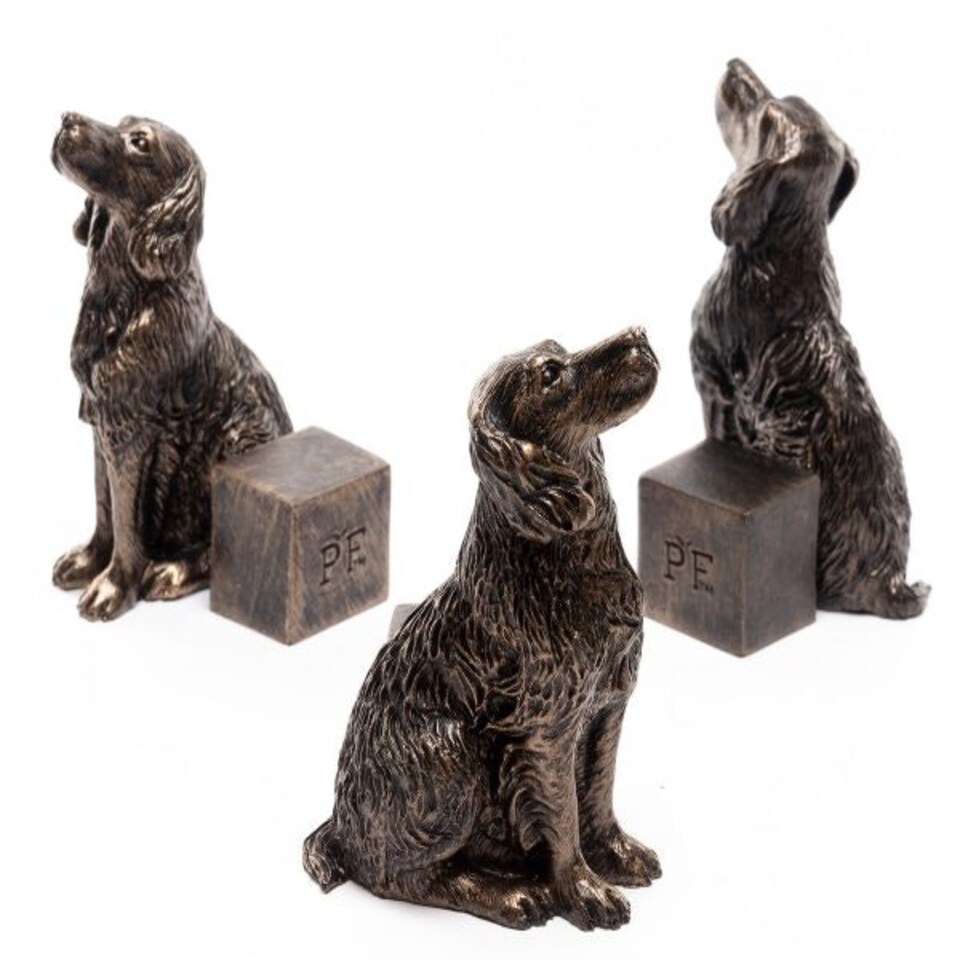 image 1 of Springer Spaniel Plant Pot Feet - Set of 3 Brown