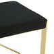 image 5 of Interiors by Premier Black Velvet Bar Stool, Gold Finish Frame Bar Chair with Footrest, Modern Design Home Stool for Living Area
