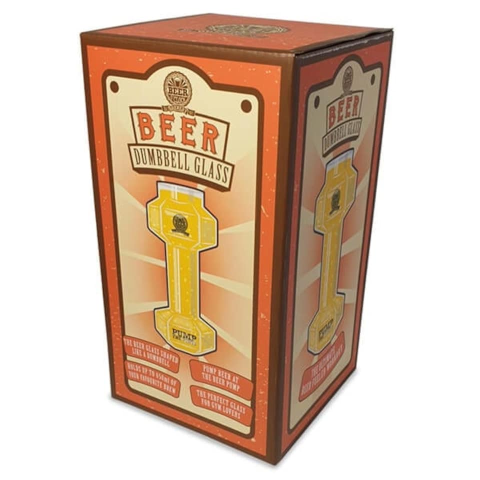 image 1 of Beer O'Clock Dumbbell Beer Glass