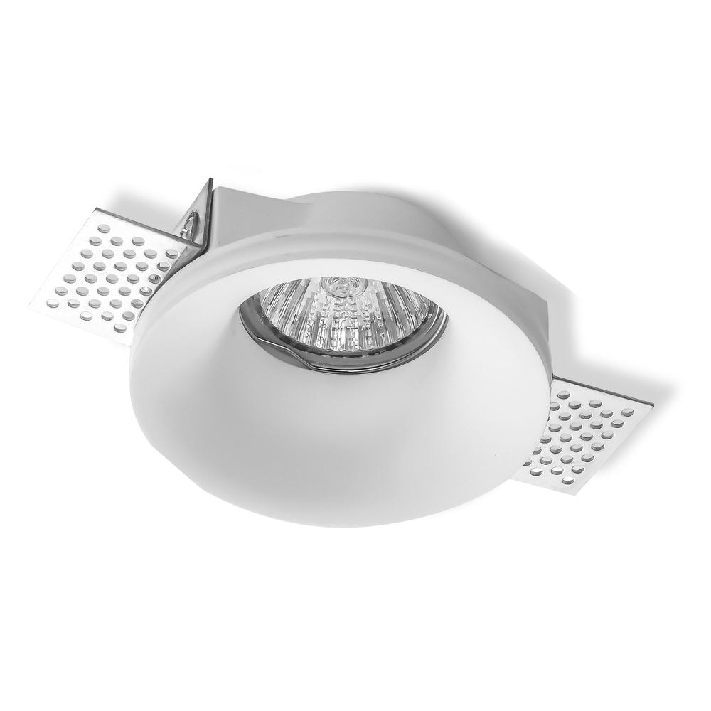 First Choice Lighting Bianca - White Plaster In GU10 Recessed Downlight