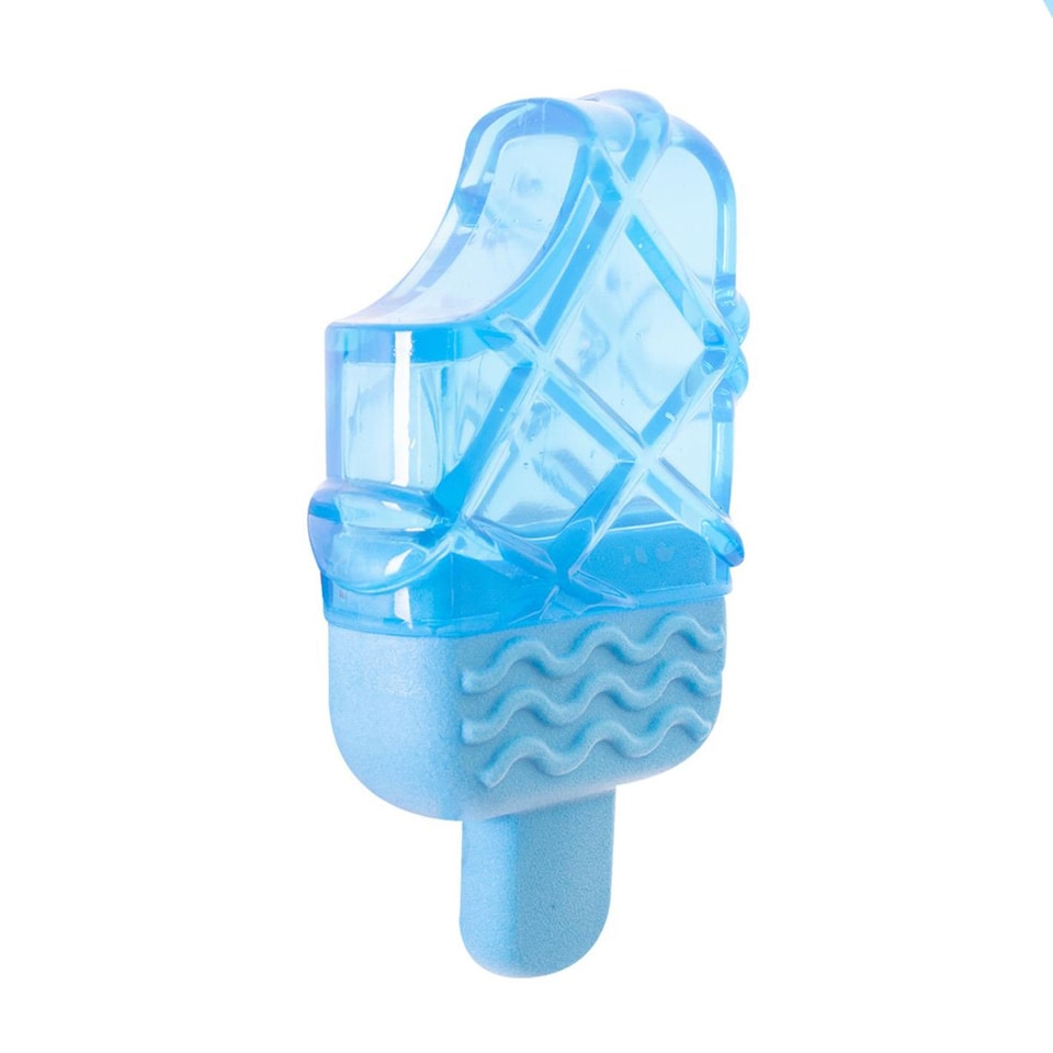 image 1 of Ice Lolly Shaped Summer Cooling Pet Toy - Dog Puppy Teething Chew Outdoor Play Freezable Durable Rubber Hydrating Teether Frozen