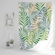 image 2 of Green Tropical Palm Leaves (Shower Curtain)