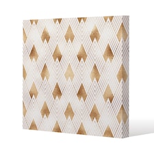 Golden geometric shapes (Canvas Print) / 127 x 127 x 4cm | Multi