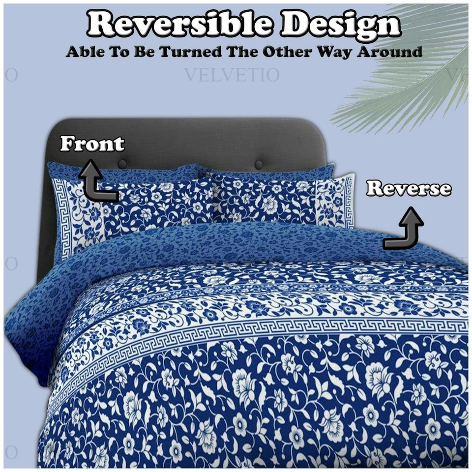 image 1 of VELVETIO Haslam Complete Duvet Cover Set with Fitted Sheet Luxury Bedding Quilt