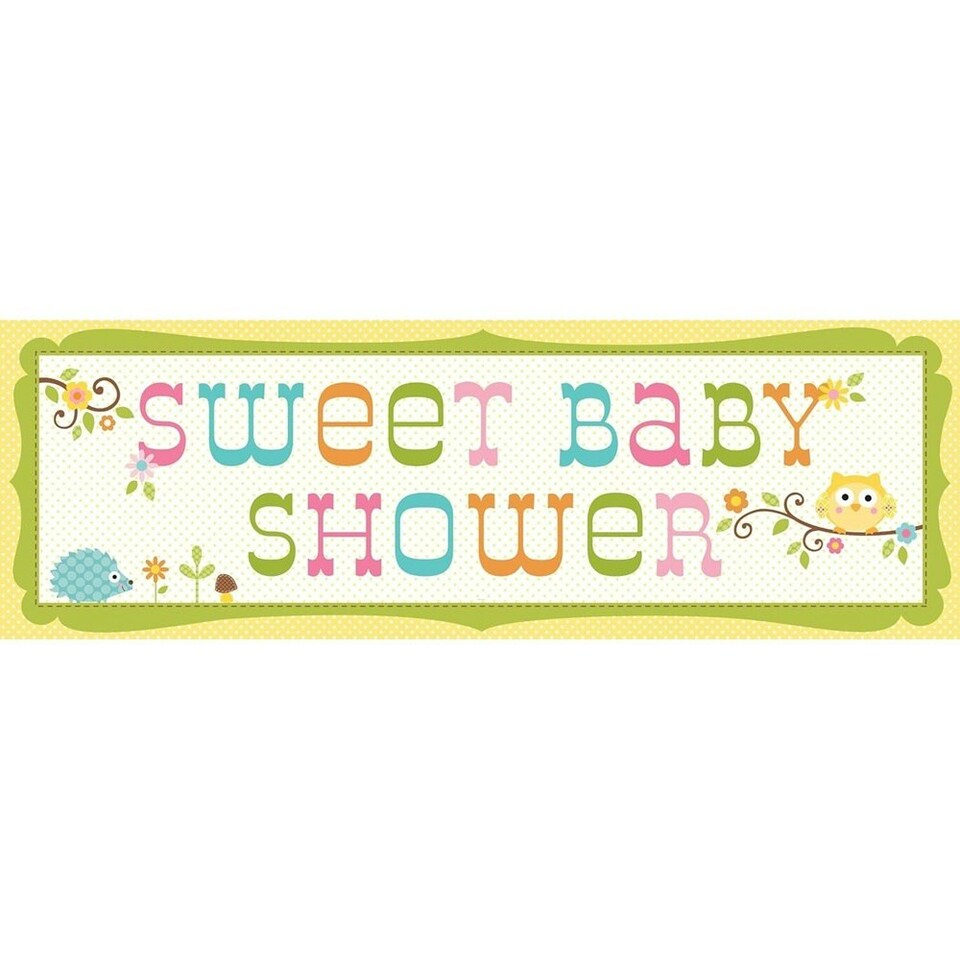 Creative Party Happy Tree Baby Shower Banner - Multicoloured - One Size